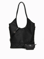 The Hudson Quilted Tote (Midnight)