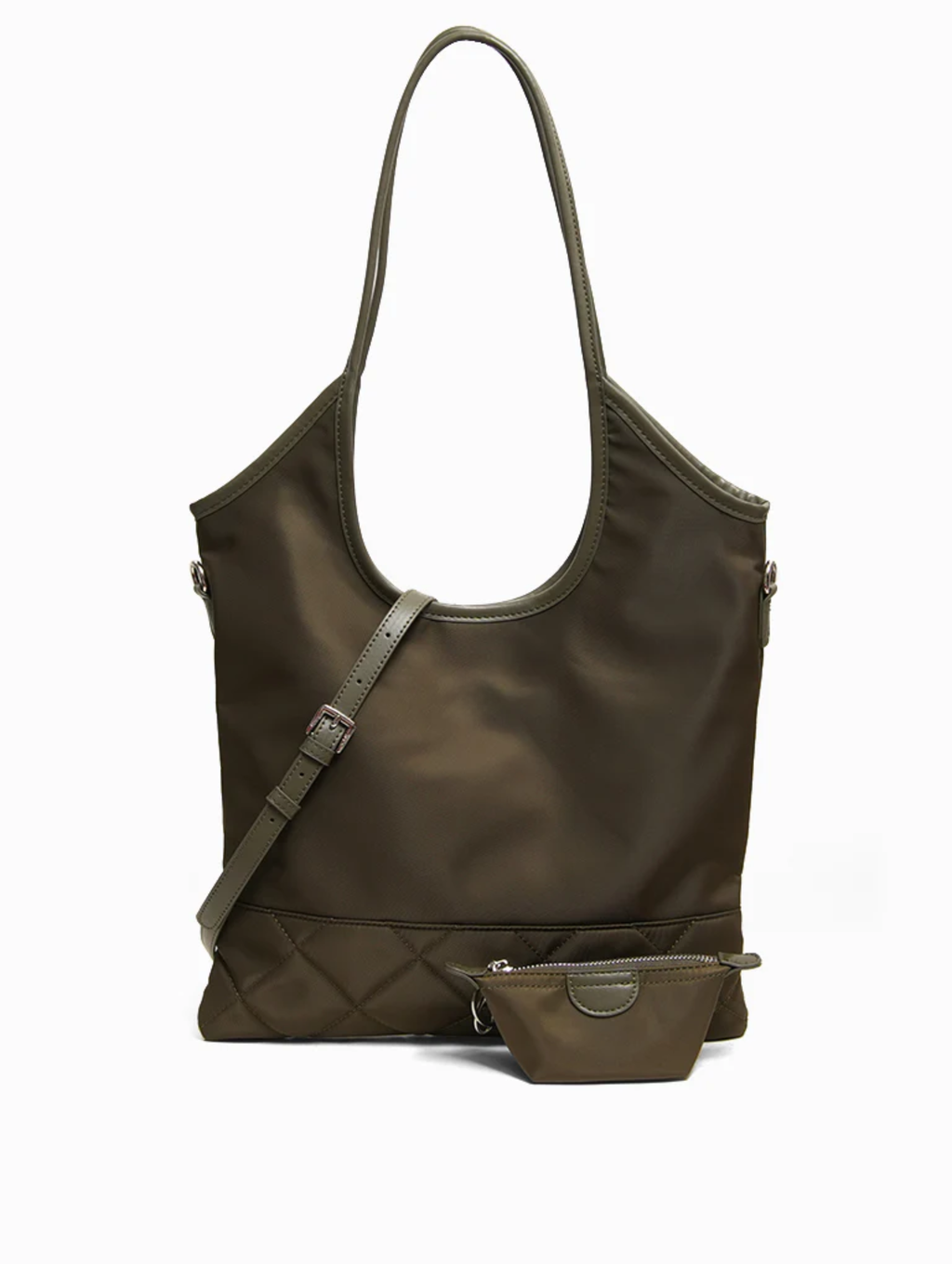 The Hudson Quilted Tote (Forest Moss)