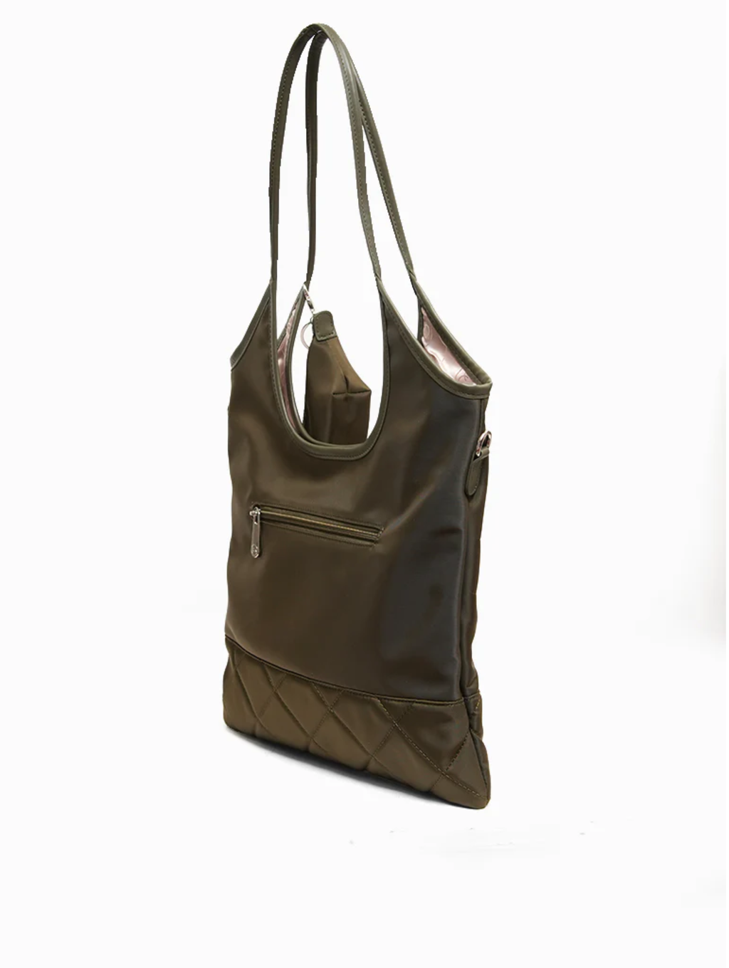 The Hudson Quilted Tote (Forest Moss)
