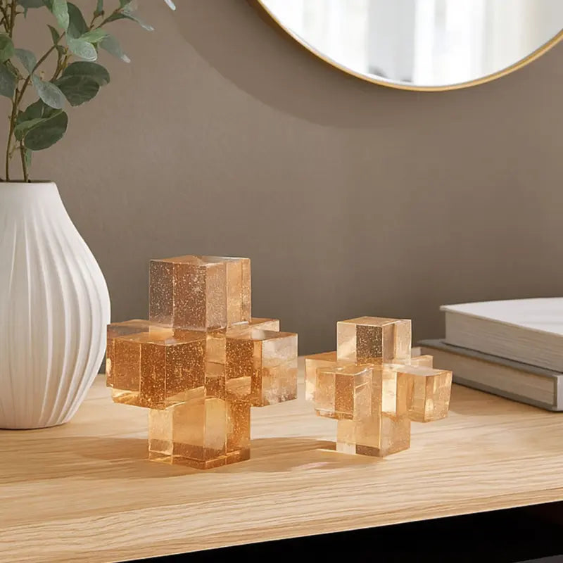 Gilded Bubble-Glass Centerpiece