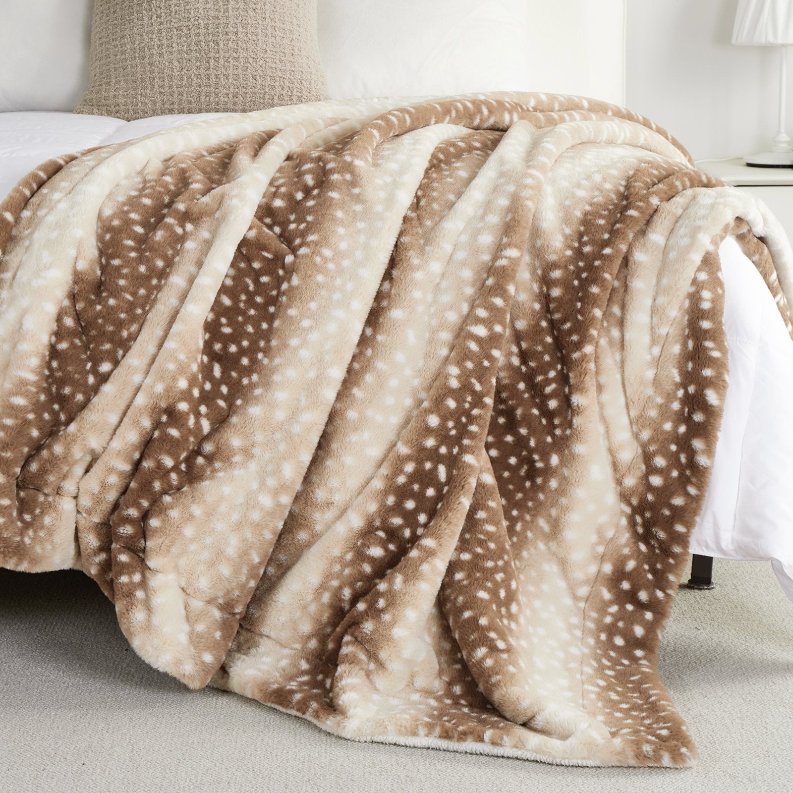 Deer Faux Fur Throw