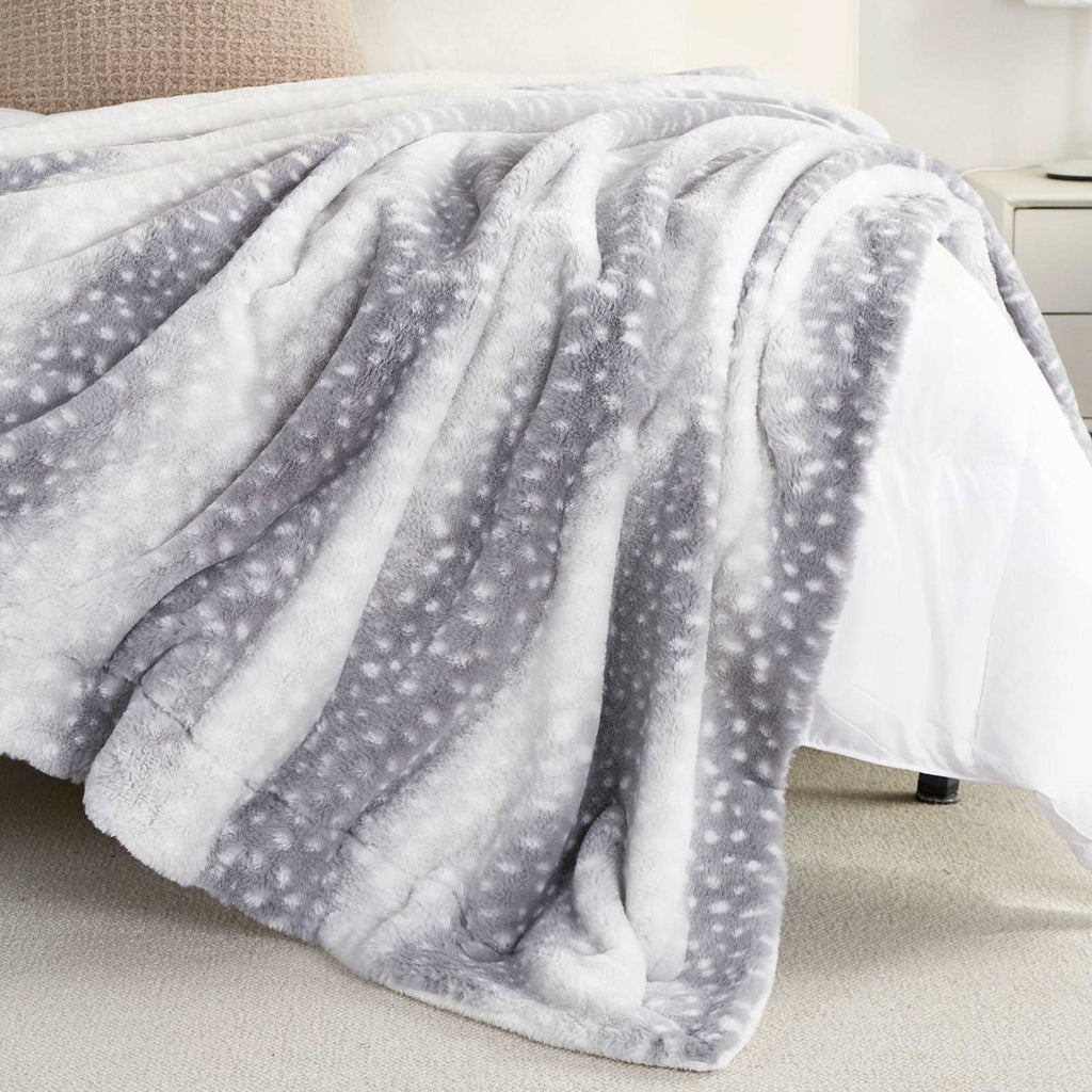 Deer Faux Fur Throw