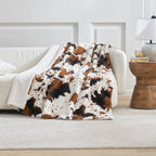Cow Faux Fur Throw