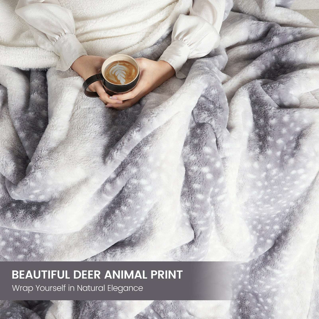 Deer Faux Fur Throw