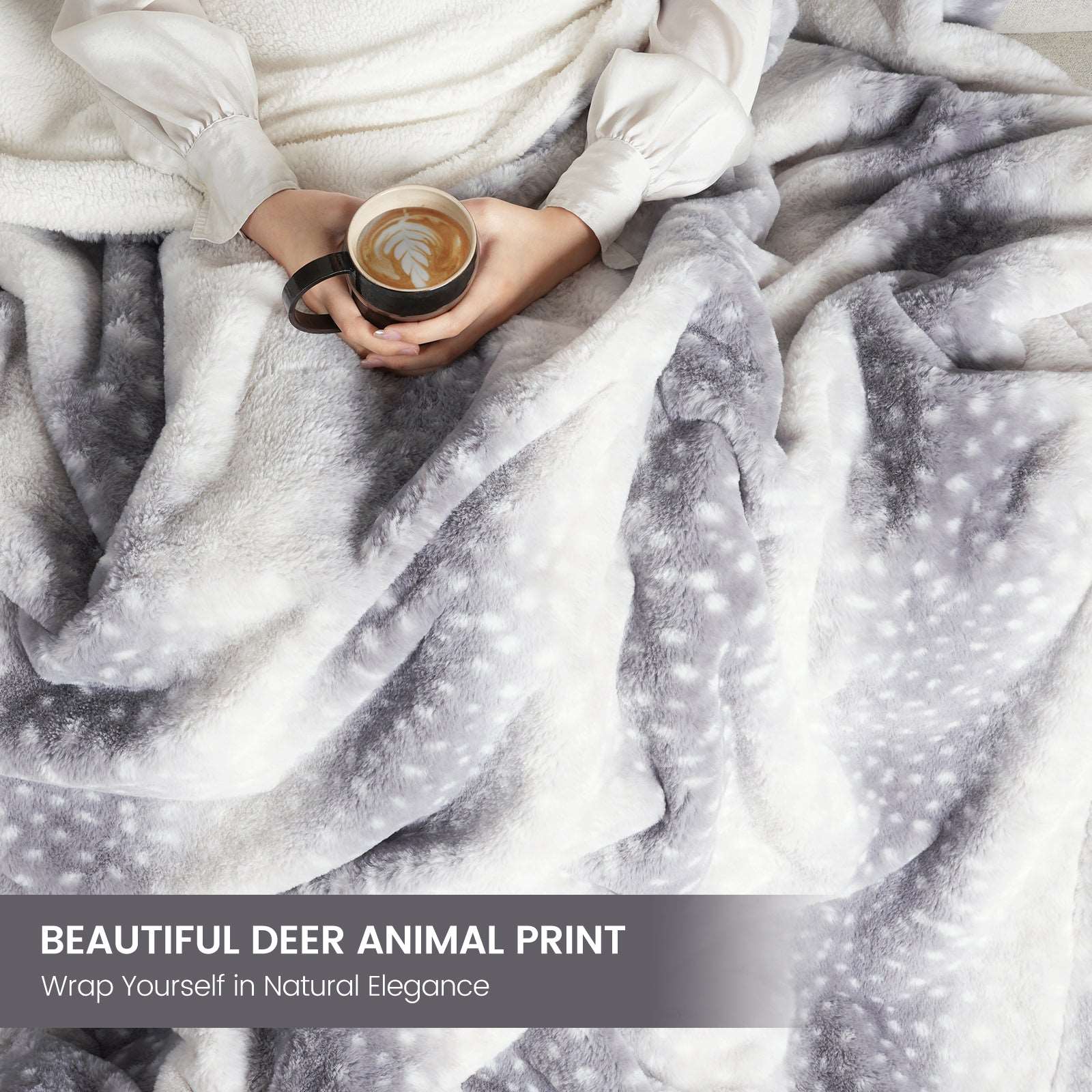 Deer Faux Fur Throw