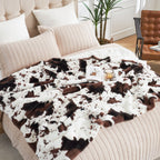 Cow Faux Fur Throw