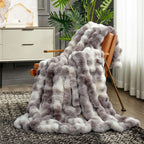 Tie-Dye Faux Fur Throw
