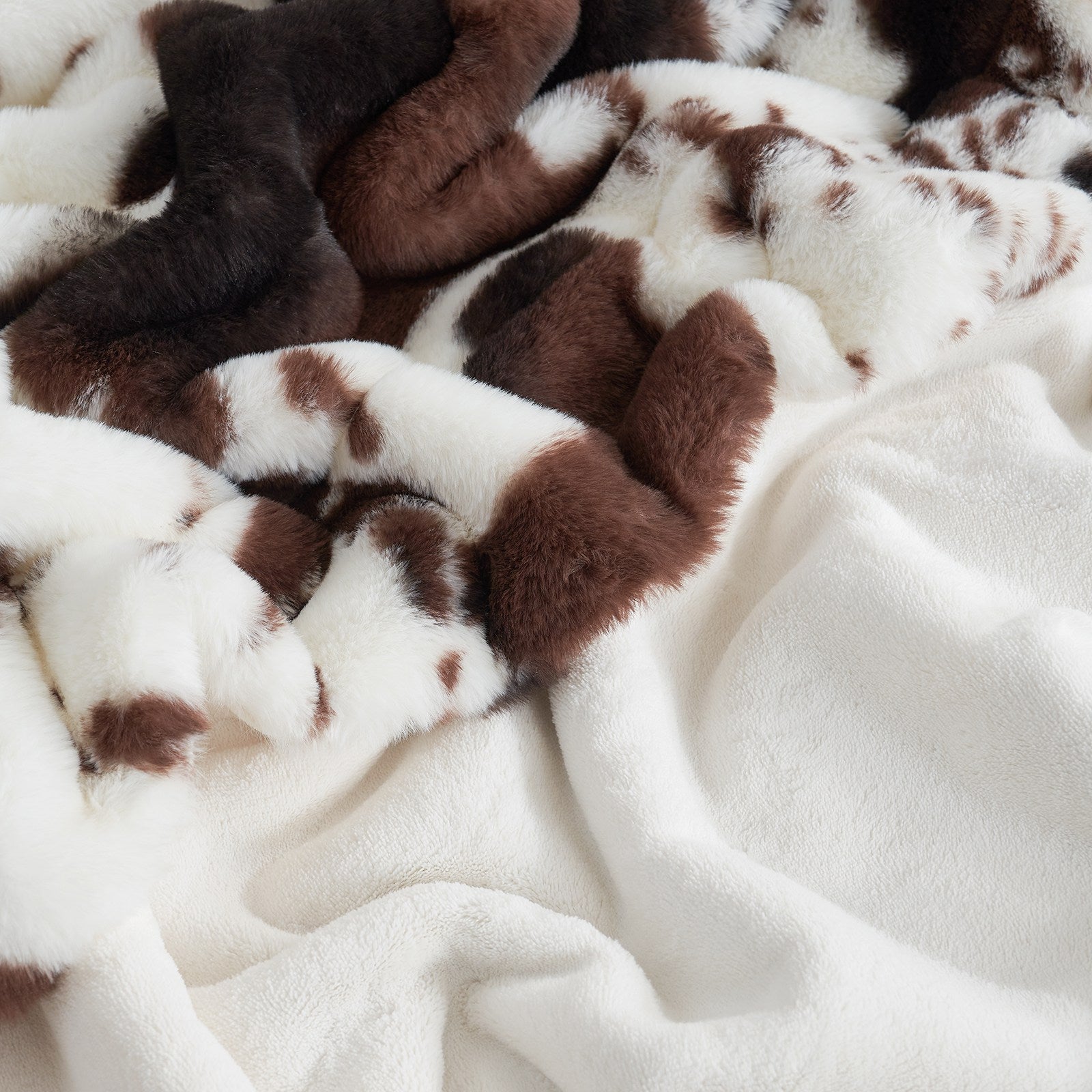 Cow Faux Fur Throw