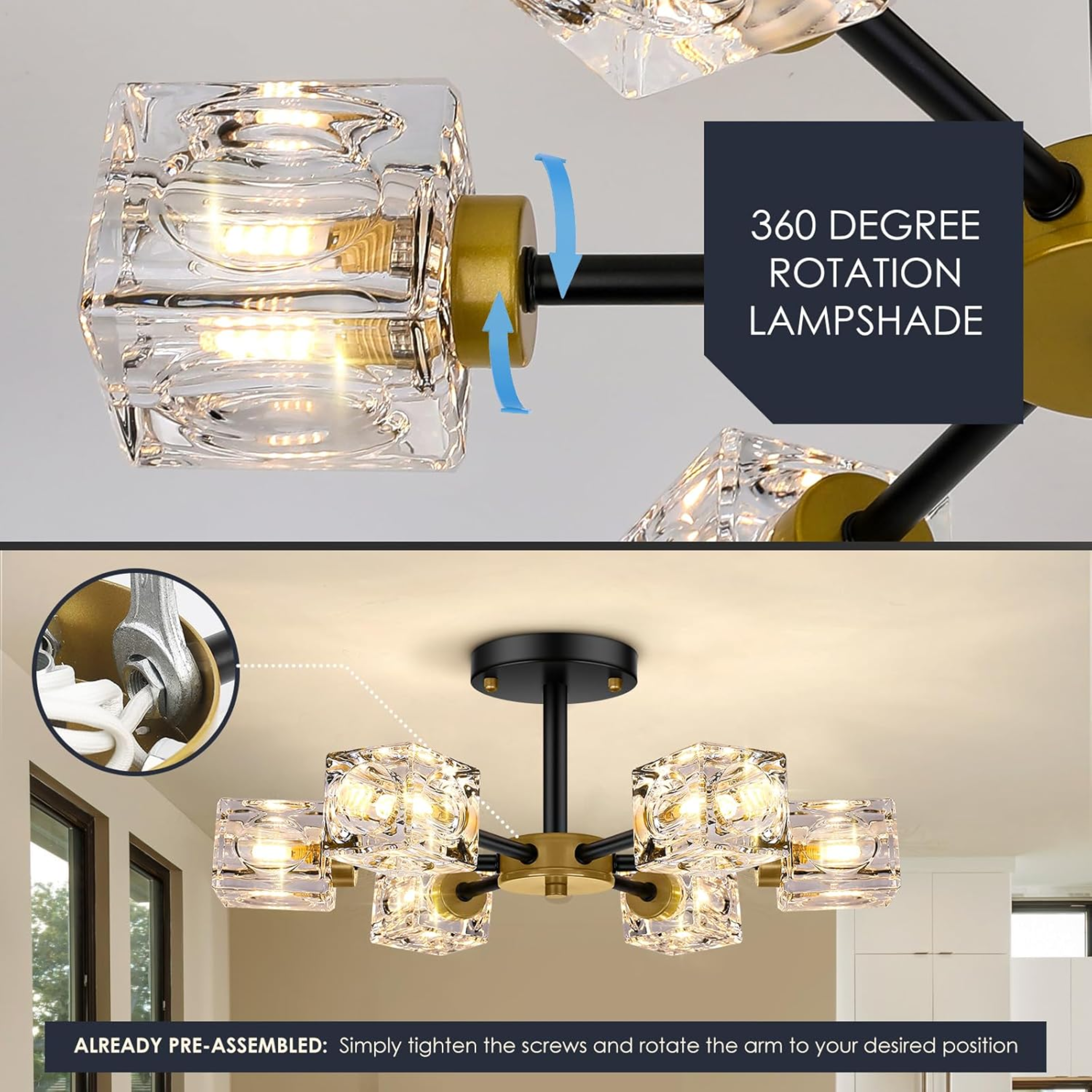 The Crystal Cube Luxe Light